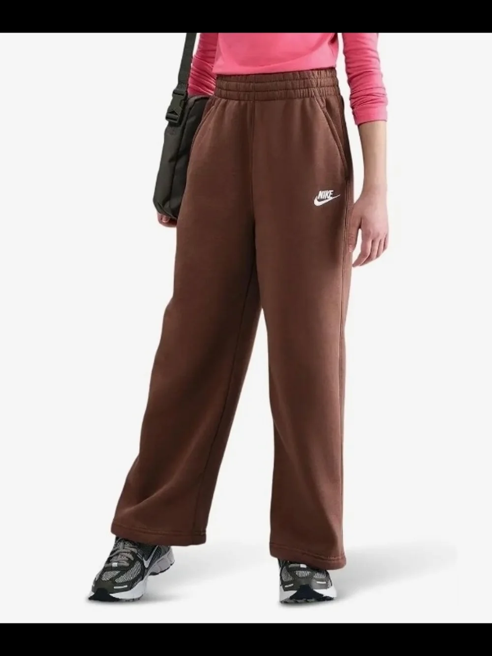 Nike Kids' Brown Wide-Leg Sweatpants - Size L